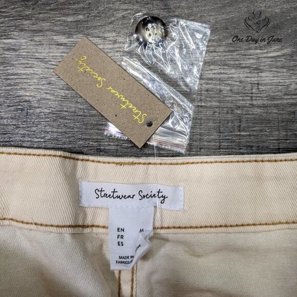 Streetwear Society Button Front Denim Mini Skirt Size M - Picture 2 of 5